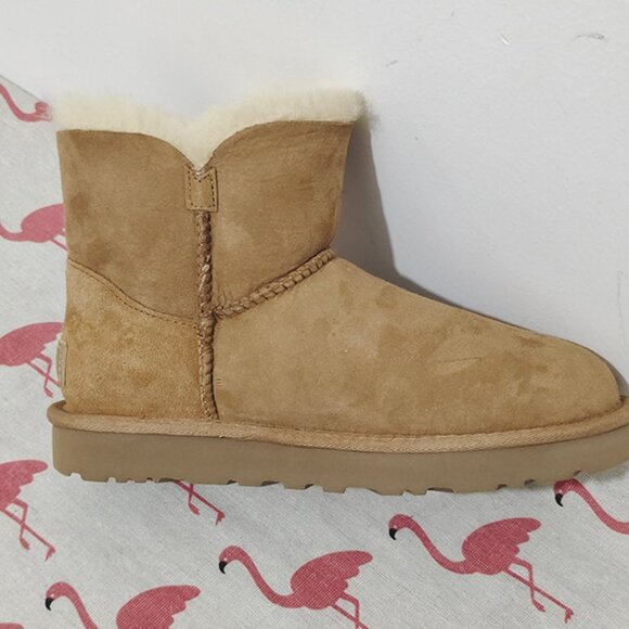 UGG Brown Buckle Snow Womens Boots - Picture 4 of 7